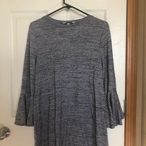 Kohl’s Junior XL Purple Striped Bell Sleeve Dress